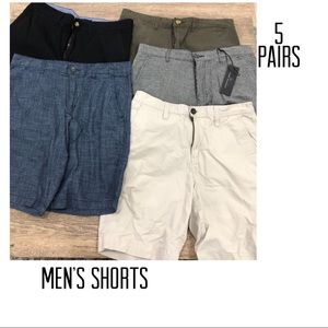 Men’s Shorts, Size 32, Five Pair